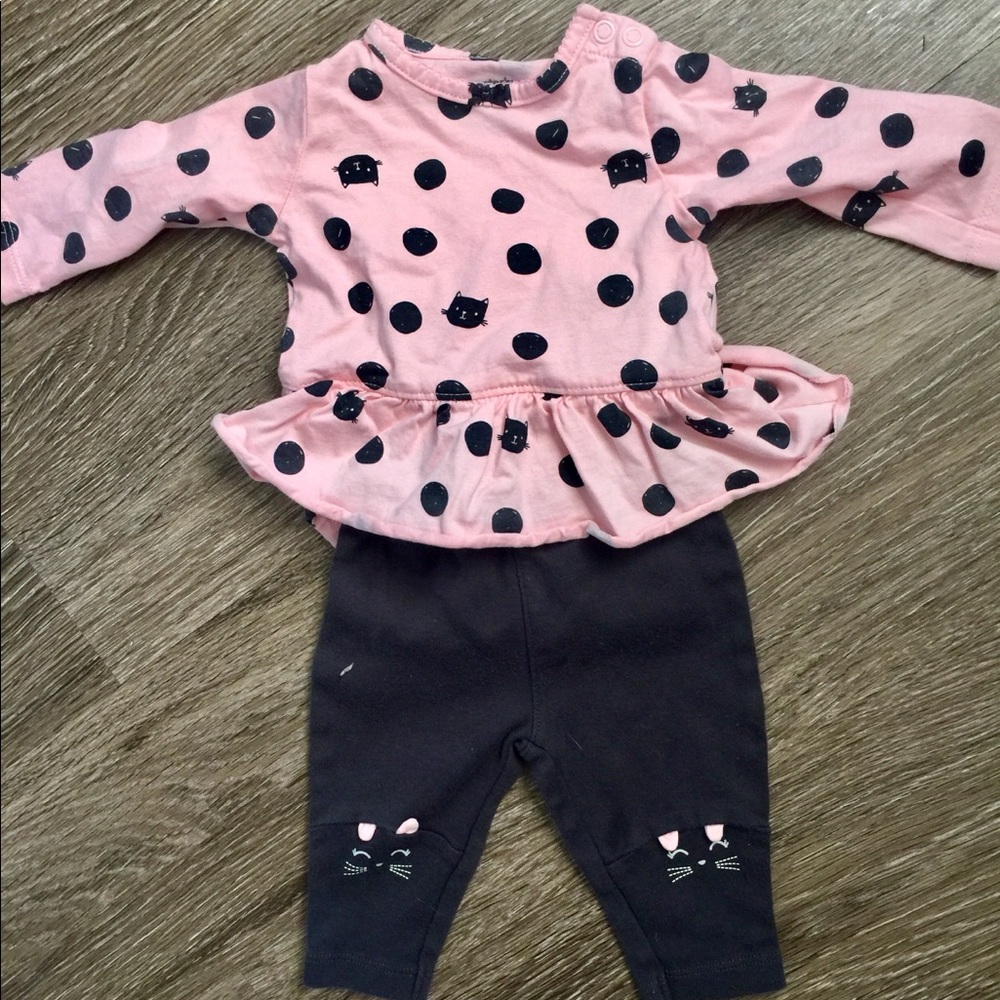 Kitty cat baby girl outfit